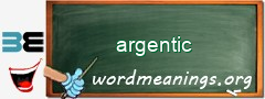 WordMeaning blackboard for argentic